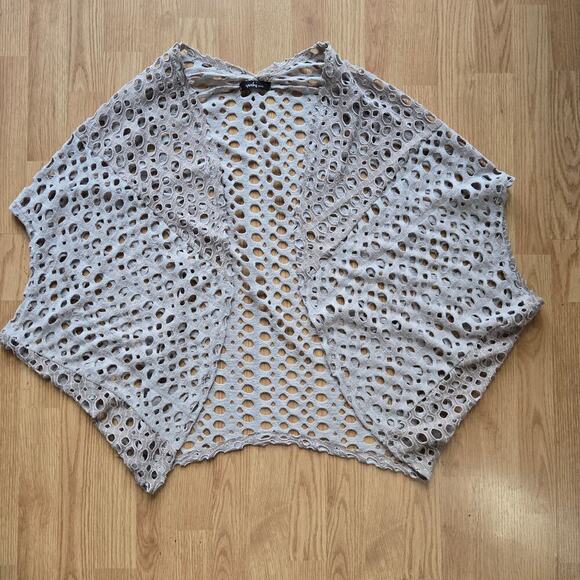 Yushi Womens Vintage Y2K Oversized Cutout Open Cardigan One Size Lagenlook Boho - Picture 6 of 8